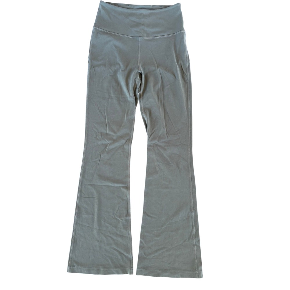 Lululemon Groove Super High-Rise Flared Pant Nulu Olive Green Size 8 W5DKMS